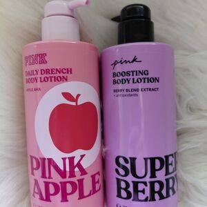 PINK Victoria's Secret Pink Apple and Super Berry Body Lotion Duo
